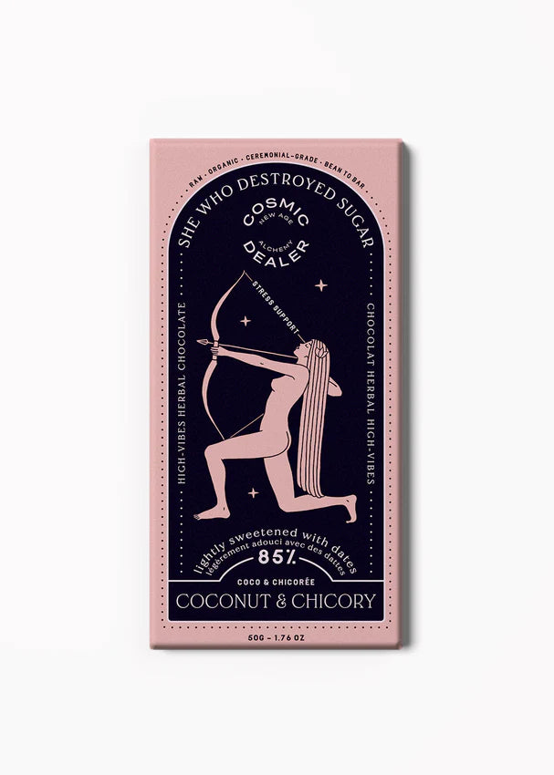 85% Raw Dark Chocolate Tablet - Stress Support (Coconut &amp; Chicory)