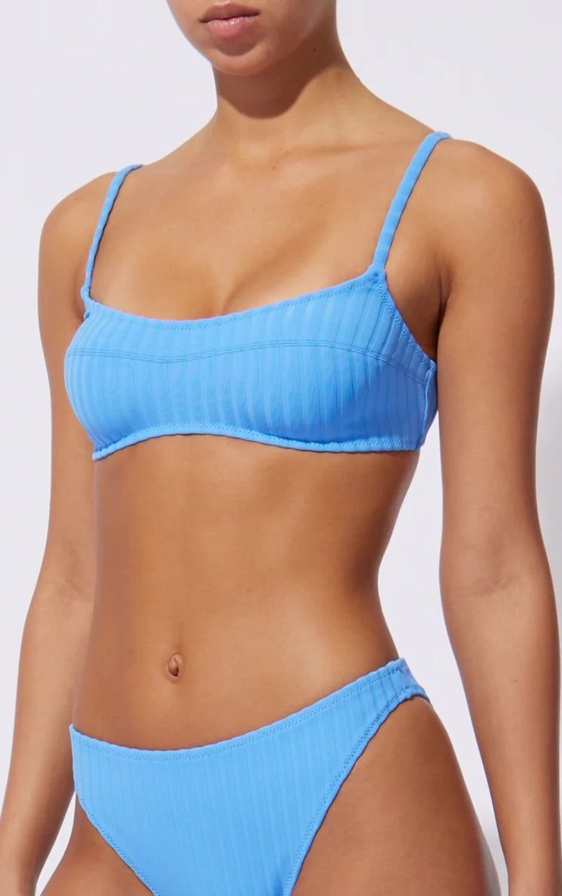THE ELSA TOP- SOLID RIB (FRENCH BLUE)